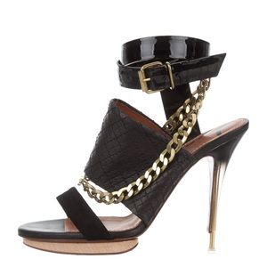 Lanvin Gold Chain Heels